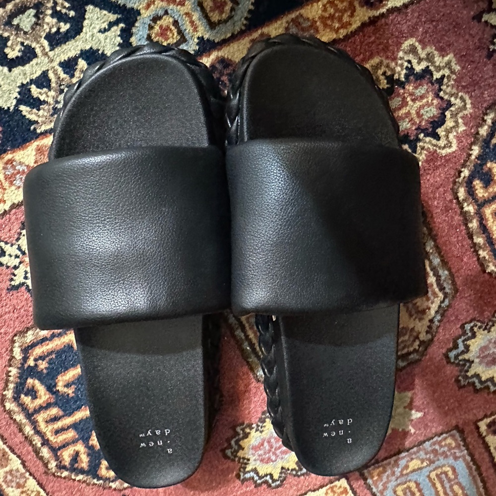 Black Slide Sandals